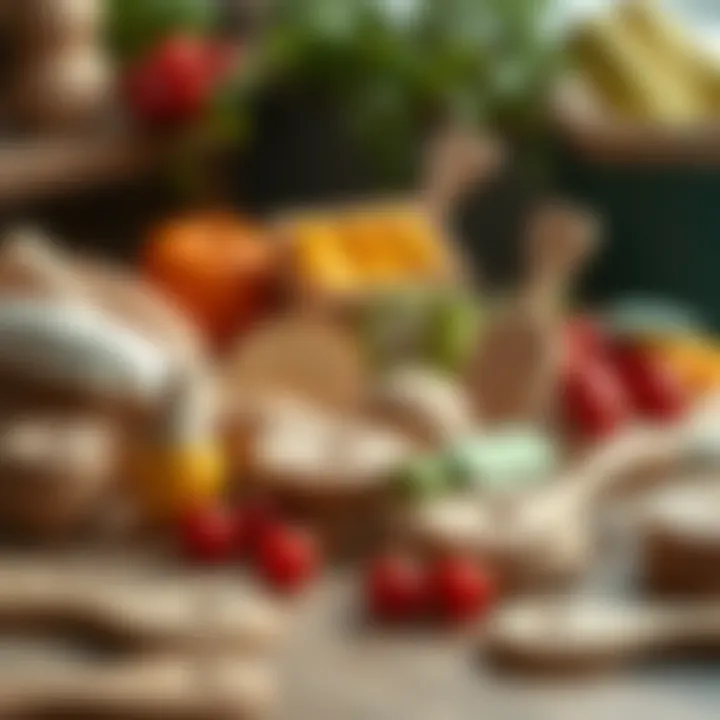Aesthetic Arrangement of Wooden Play Food Items Aesthetic arrangement of wooden food items