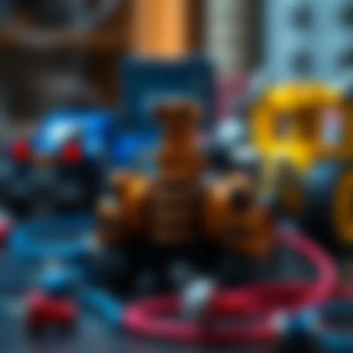 A representation of intelligent motors in the toy industry highlighting creative designs and applications.