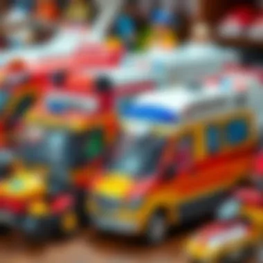Variety of Ambulance Toys Different types of ambulance toys displayed together