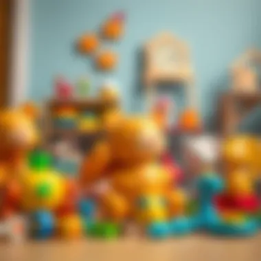 A vibrant collection of infant toys promoting development