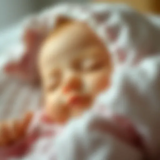 The Calm of Infancy A serene sleeping baby with a gentle smile