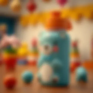 Charming bear design water bottle