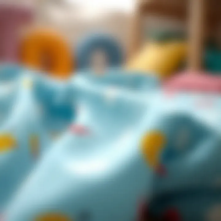 Quality Fabrics in Baby Sets Close-up of quality fabric used in baby products