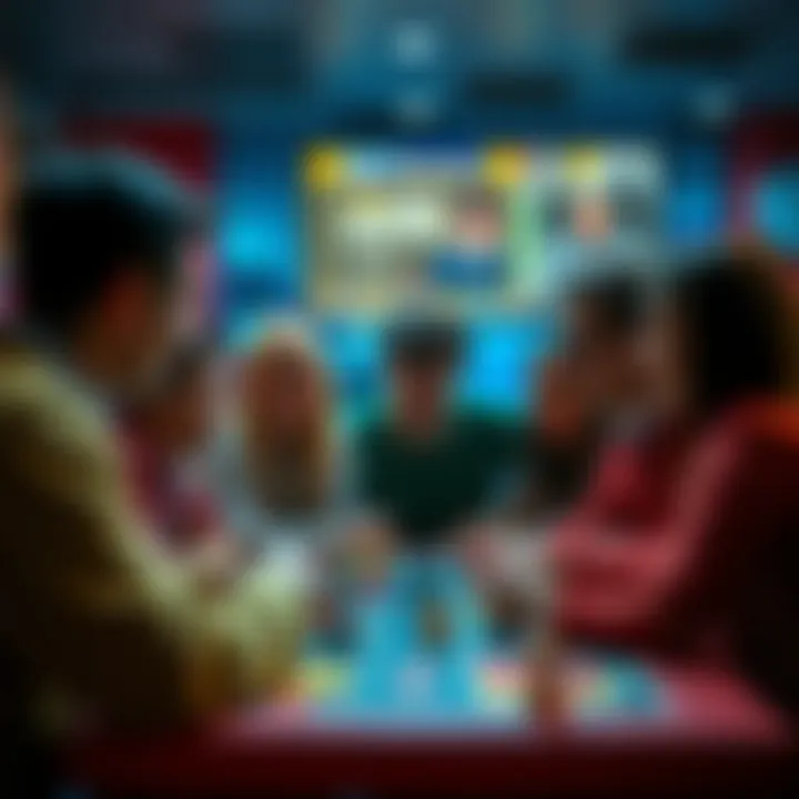 Group of individuals in lively debate