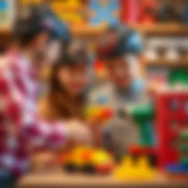 Parents selecting a toy drill set for their children, highlighting the importance of informed choices.