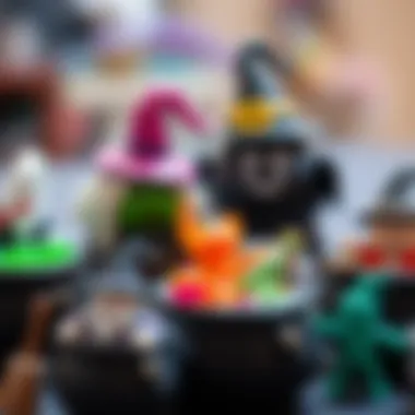 Variety of Witch's Cauldron Toys A collection of various witch's cauldron toys showcasing creativity