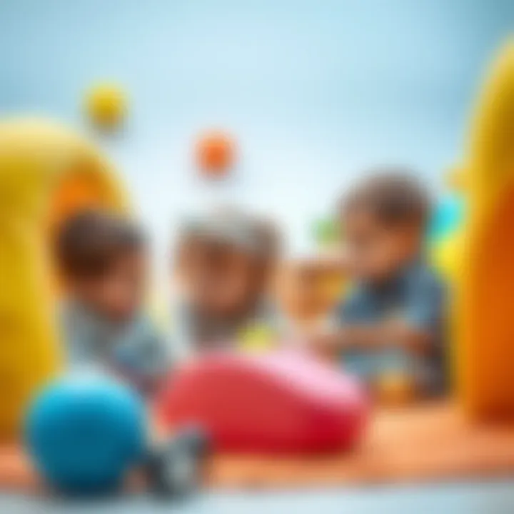 Children engaging in imaginative play with soft structures