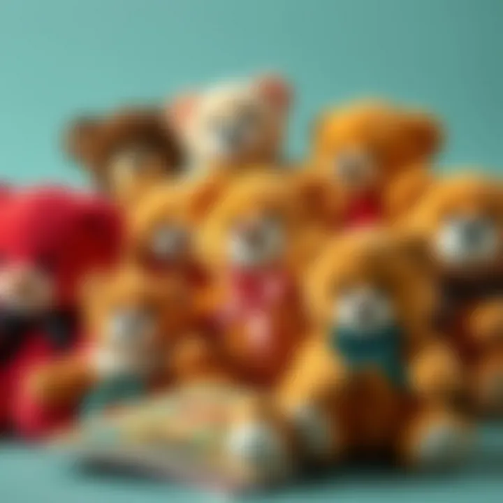 Collectible Plush Bears An array of different plush bears, emphasizing their appeal to collectors and hobbyists.