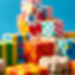 Colorful cubes showcasing various patterns and textures