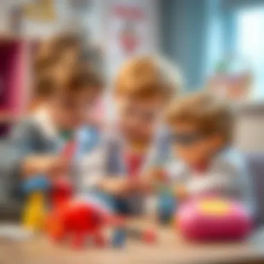 Children Role Playing with Doctor Toys Children engaging in role play with doctor toys, showcasing creativity.