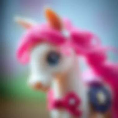 A close-up of a beautifully designed My Little Pony doll emphasizing its educational aspects.