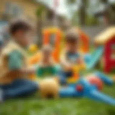 Outdoor Toys for Physical Activity Boys exploring outdoor toys promoting physical activity