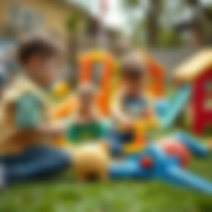 Outdoor Toys for Physical Activity Boys exploring outdoor toys promoting physical activity