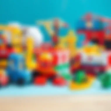 Construction Toys for Creativity An assortment of construction toys stimulating creativity