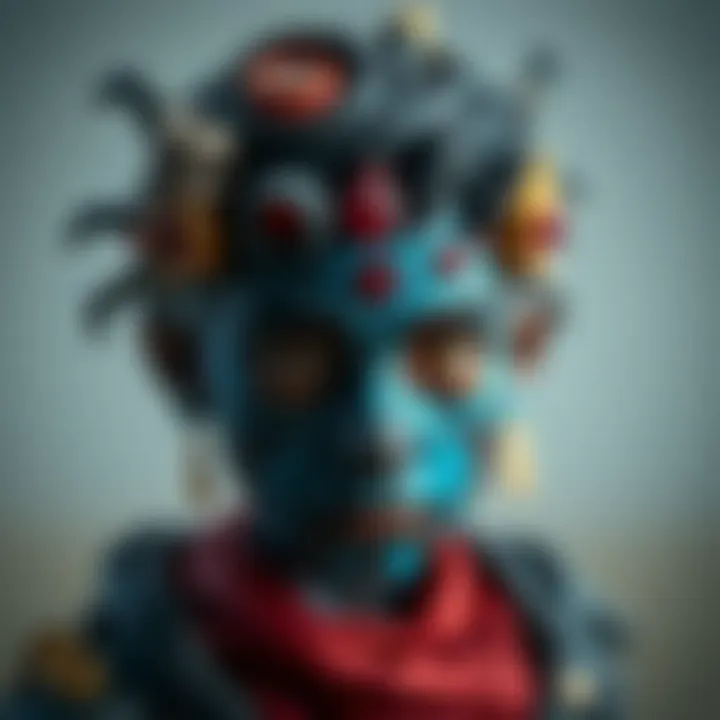 Imaginative Fantasy Face Art Fantasy-themed face painting concept