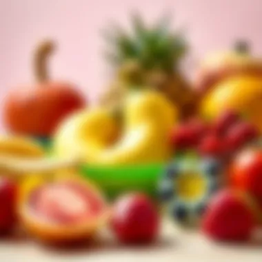 Vibrant Fruit Options for Little Ones Fresh fruits arranged appealingly for infants