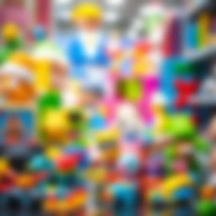 Trendy Toys for Kids Trendy toys for various age groups highlighted on a display.