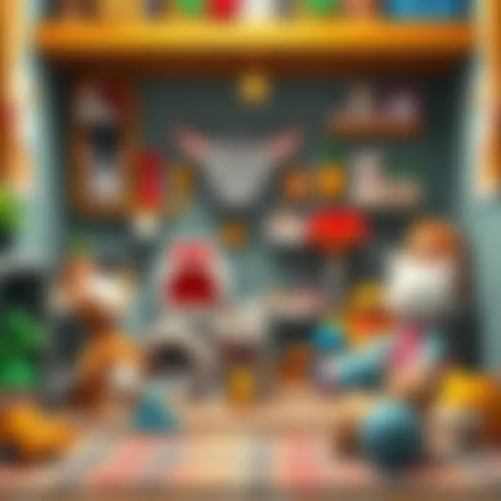 The Perfect Play Space for Your Feline Friend A cozy cat corner decorated with various toys