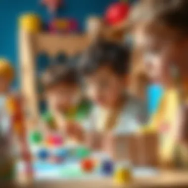 Children engaging in a creative painting activity