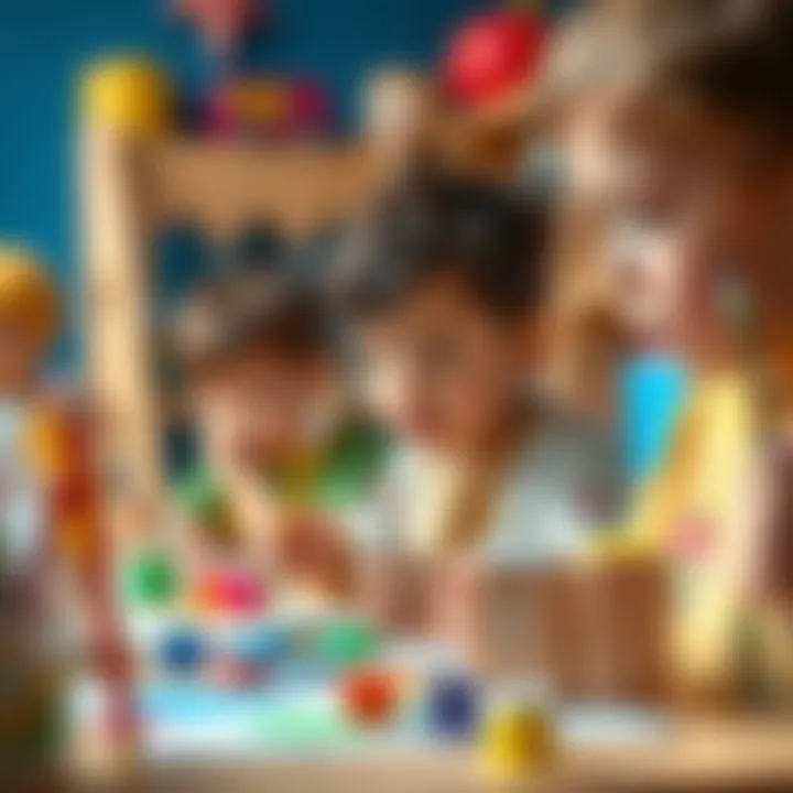 Children engaging in a creative painting activity