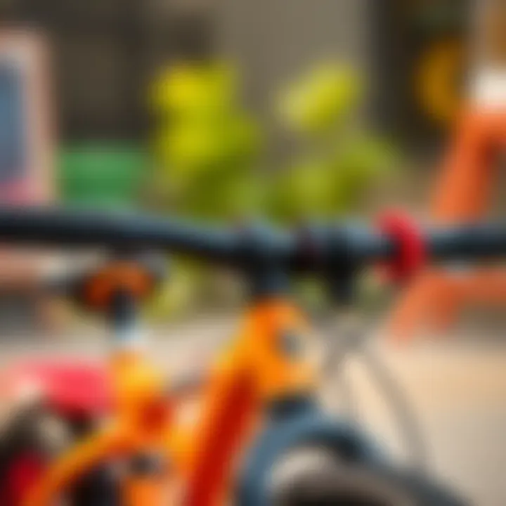 Kidzy Bicycle Features Close-up of Kidzy bicycle features and safety mechanisms