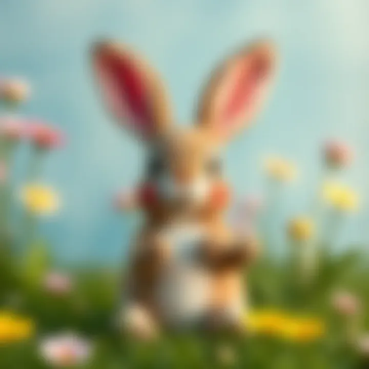 Charming rabbit illustrations for coloring fun