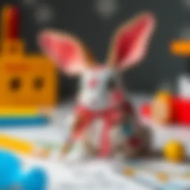 Creative coloring techniques for rabbit drawings