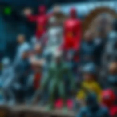 Unsettling Action Figures Collection A display of unsettling action figures in a modern collection