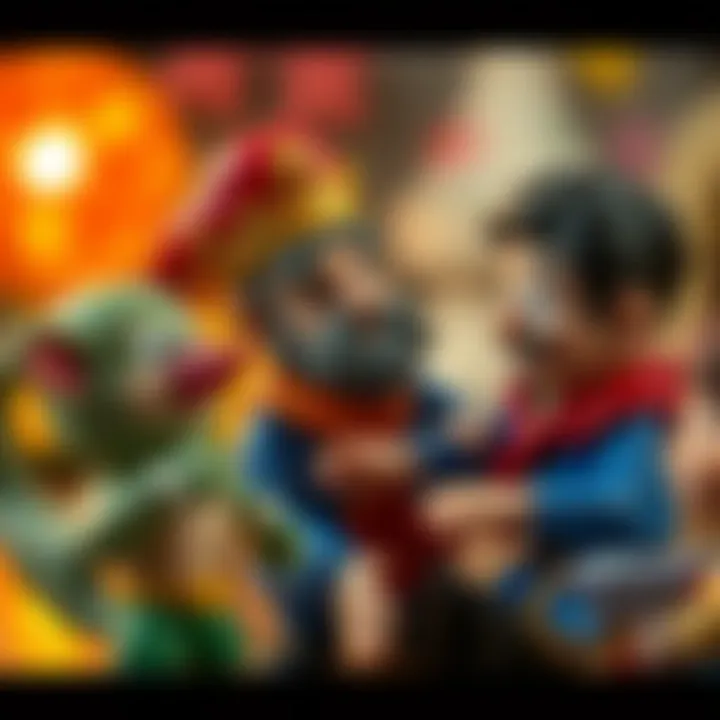 Kral Şakir and Friends: A Dynamic Interaction Illustration of Kral Şakir interacting with his friends