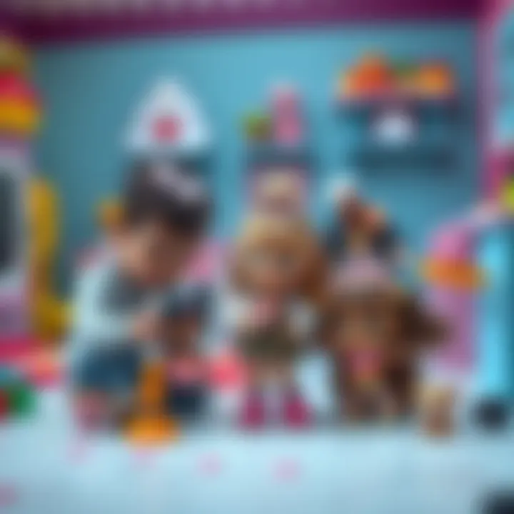 Imaginative Play with LOL Children engaging in imaginative play with LOL figures.