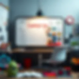 A stylish desktop whiteboard showcasing creativity