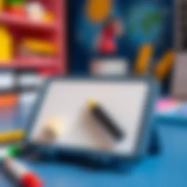 Modern Tools for Engaging Learning A close-up of a modern mini whiteboard with colorful markers