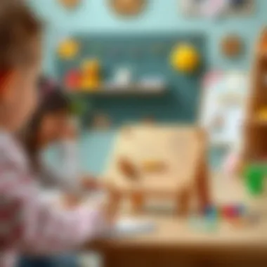 Engaging Educational Activities with a Dual-Sided Board Educational activities using a wooden writing board