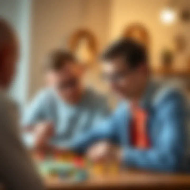 Adult playing strategic memory games