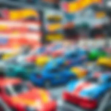 Vibrant Display of Hot Wheels at Migros Colorful Hot Wheels cars displayed in a store