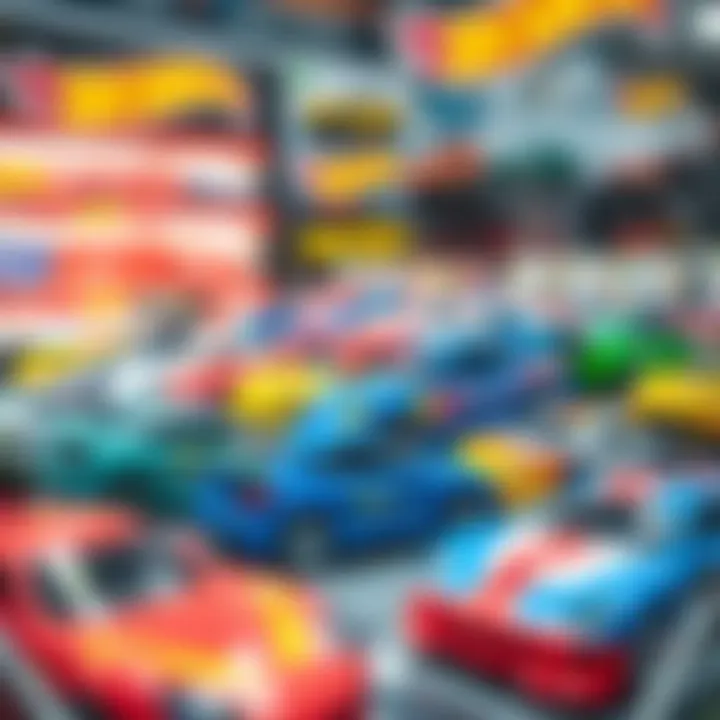 Vibrant Display of Hot Wheels at Migros Colorful Hot Wheels cars displayed in a store