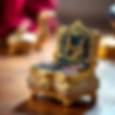 Elegant mini jewelry box showcasing intricate design