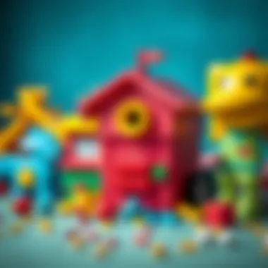 Colorful toys promoting creativity and learning