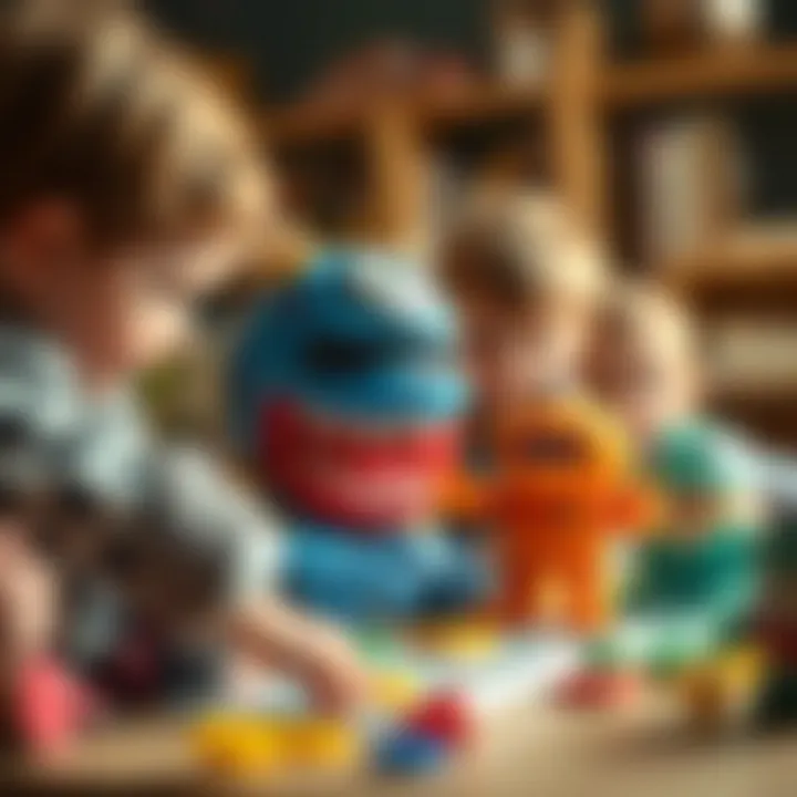 Educational Benefits of Monster-Themed Toys Educational aspects of monster toys with children engaging in play.