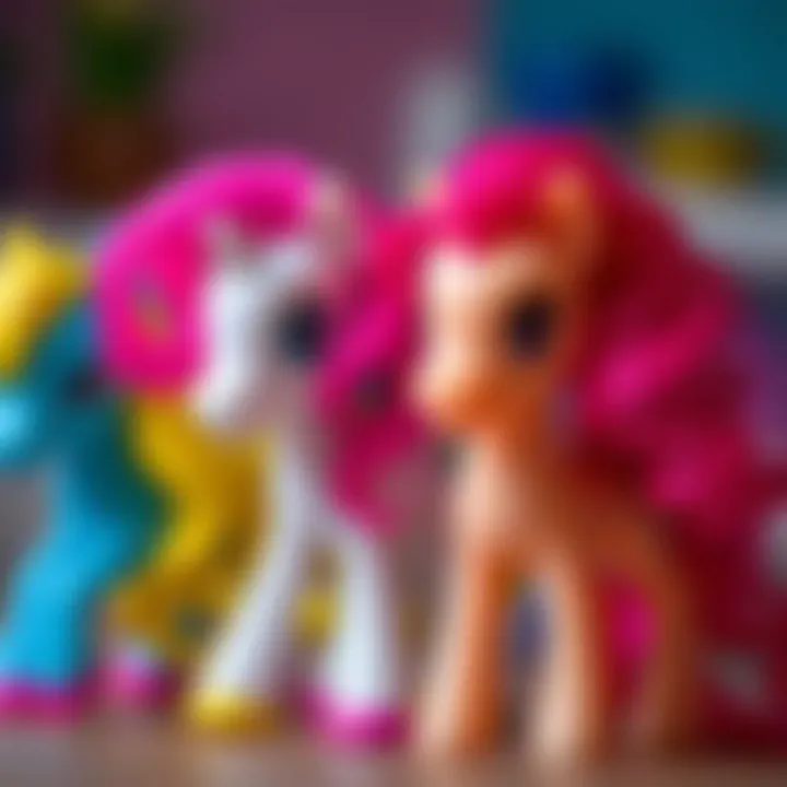 A collection of My Little Pony dolls appealing to collectors.