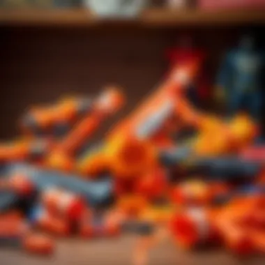 A collection of various Nerf dipçik models appealing to collectors