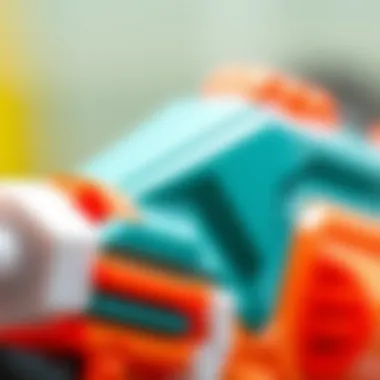 A close-up of Nerf dipçik's features emphasizing its functionality