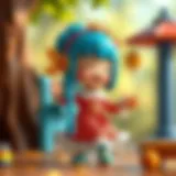 Niloya character illustration showcasing her playful nature