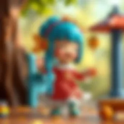 Niloya character illustration showcasing her playful nature