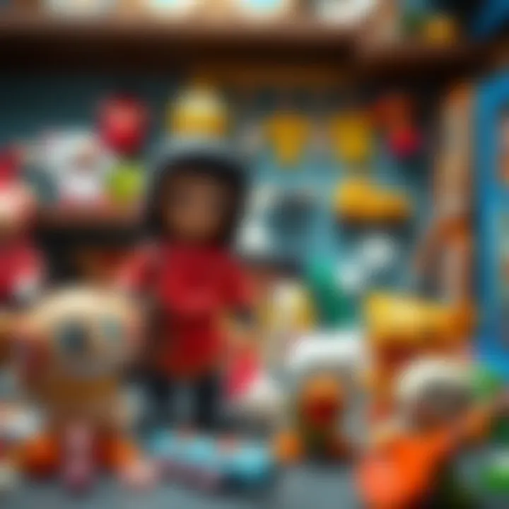 Niloya merchandise and toys displayed for collectors