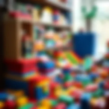 Organized Lego Bricks for Play An organized collection of Lego bricks for creative play