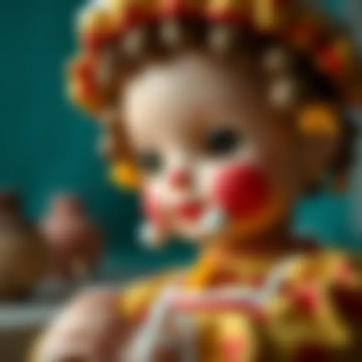 Artisan Craftsmanship in Doll Making A close-up of a beautifully crafted artisanal doll