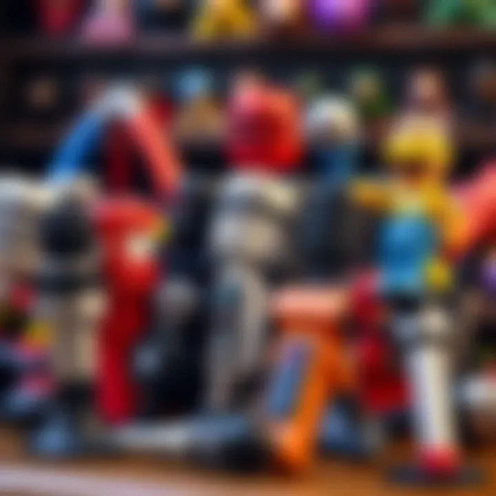 A collection of various toy microphones for enthusiasts