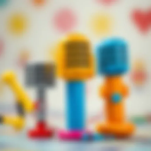 Vibrant Toy Microphones for Kids Colorful toy microphones designed for children