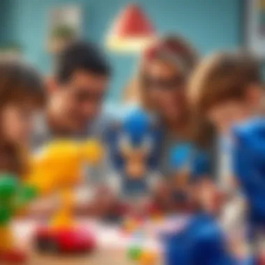 Parental Engagement in Sonic Play Parents observing children playing with sonic toys